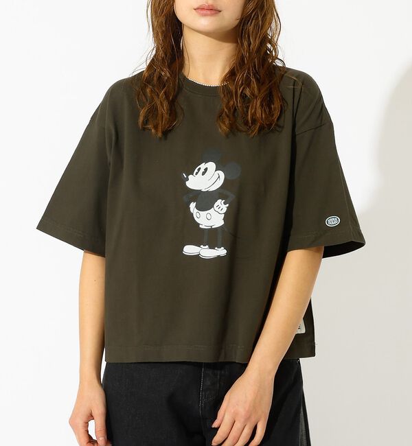 Rouge vif「【DISCUS/ディスカス】DISCUS&times;Disneyコラボ Tシャツ/半袖/デ」|Tシャツ・カットソー|ブラック系その他1