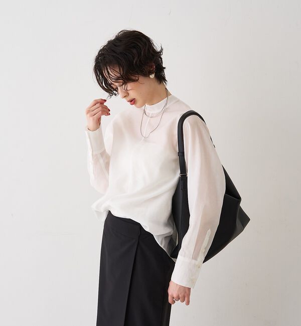 Rouge vif「シアースタンドタイブラウス」|シャツ・ブラウス|