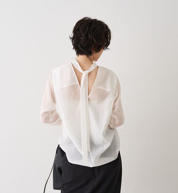 Rouge vif「シアースタンドタイブラウス」|シャツ・ブラウス|