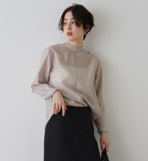 Rouge vif「シアースタンドタイブラウス」|シャツ・ブラウス|