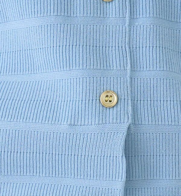 Rouge vif「【セットアップ対応】スクエアネックボーダー柄ニットカーディガン/プルオーバー」|カーディガン|