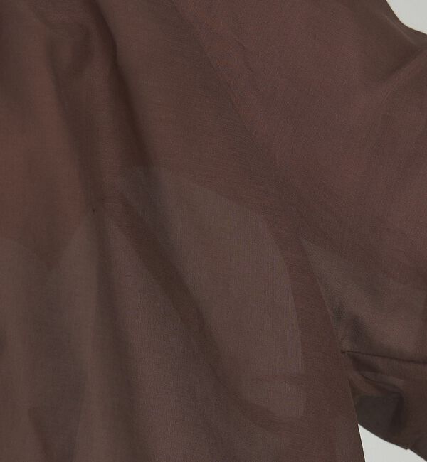 qualite「【シルク混で上品】ブライトローンボリュームシアーブラウス」|シャツ・ブラウス|