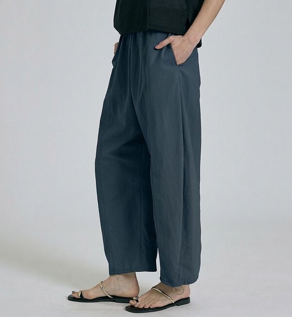 qualite「【接触冷感＆透湿＆撥水＆UVカット】ナイロンタスランパラシュートパンツ/セットア」|その他|チャコールグレー