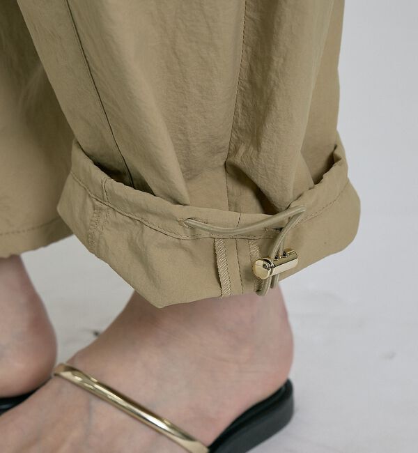 qualite「【接触冷感＆透湿＆撥水＆UVカット】ナイロンタスランパラシュートパンツ/セットア」|その他|