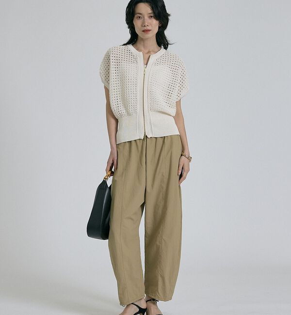 qualite「【接触冷感＆透湿＆撥水＆UVカット】ナイロンタスランパラシュートパンツ/セットア」|その他|