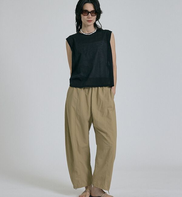 qualite「【接触冷感＆透湿＆撥水＆UVカット】ナイロンタスランパラシュートパンツ/セットア」|その他|