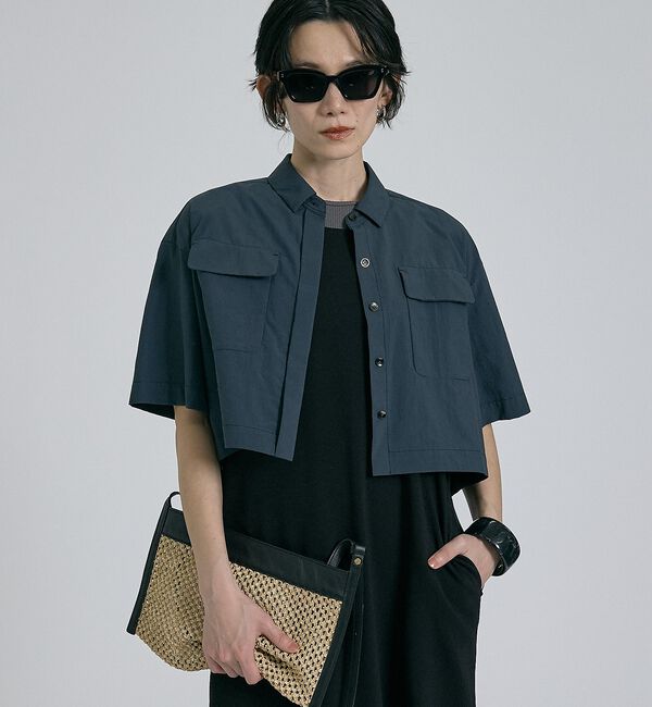 qualite「【接触冷感＆透湿＆撥水＆UVカット】ナイロンタスランショートシャツ/セットアップ」|シャツ・ブラウス|