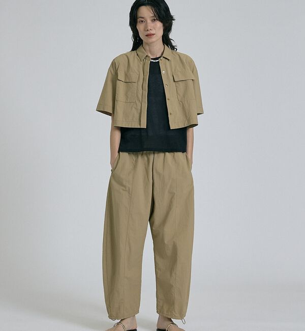 qualite「【接触冷感＆透湿＆撥水＆UVカット】ナイロンタスランショートシャツ/セットアップ」|シャツ・ブラウス|