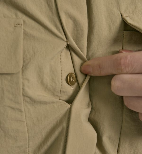 qualite「【接触冷感＆透湿＆撥水＆UVカット】ナイロンタスランショートシャツ/セットアップ」|シャツ・ブラウス|