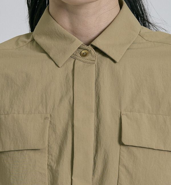 qualite「【接触冷感＆透湿＆撥水＆UVカット】ナイロンタスランショートシャツ/セットアップ」|シャツ・ブラウス|