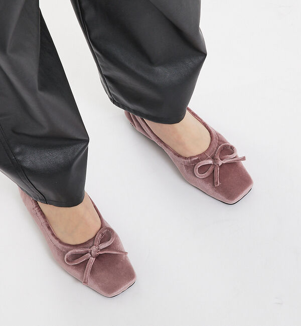 AU BANNISTER「【LAROUTE】ギャザーバレエシューズ」|バレエシューズ|