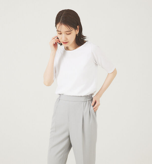 abahouse mavie「5分袖プルオーバー」|Tシャツ・カットソー|