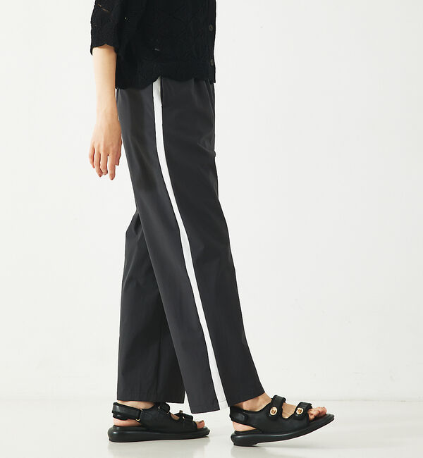 abahouse mavie「ナイロンストレッチサイドライントラックパンツ」|その他|チャコールグレー