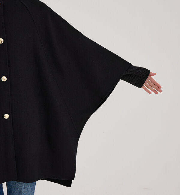 The Store by C' 「【COCUCA】リバーカラーケープ」|ノーカラーコート|