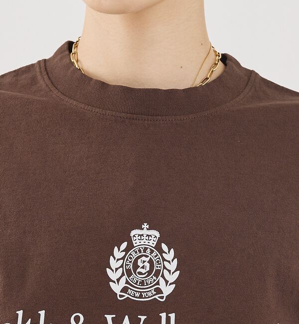 The Store by C' 「【Sporty&Rich】H&W Crest T-Shirt／ロゴTシャツ」|Tシャツ・カットソー|