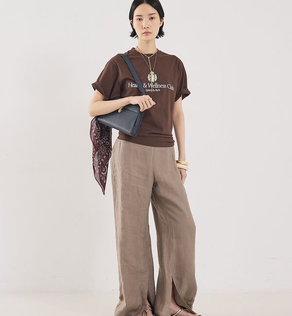 The Store by C' 「【Sporty&Rich】H&W Crest T-Shirt／ロゴTシャツ」|Tシャツ・カットソー|