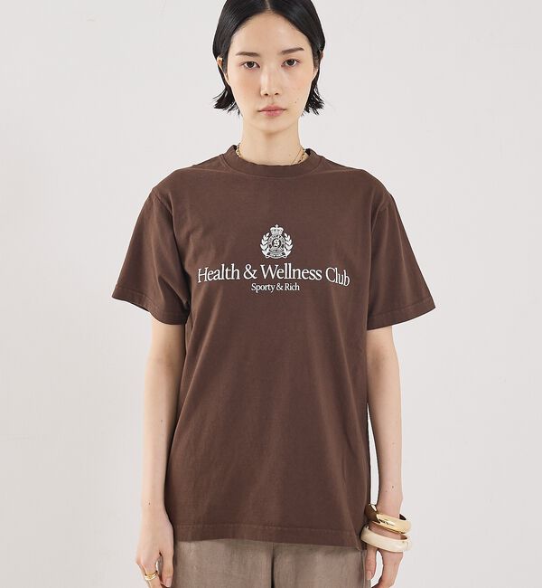 The Store by C' 「【Sporty&Rich】H&W Crest T-Shirt／ロゴTシャツ」|Tシャツ・カットソー|