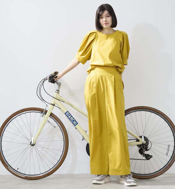 TIARA「《定番》タックワイドストレートパンツ（セットアップ可）」|その他|