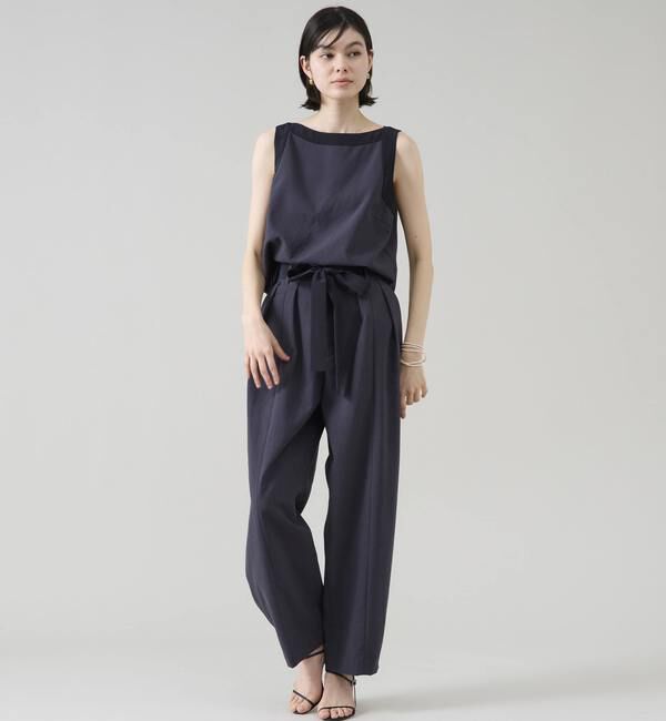 TIARA「バイカラーノースリーブブラウス（セットアップ可）」|シャツ・ブラウス|