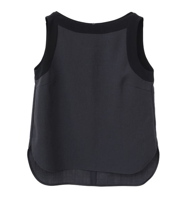 TIARA「バイカラーノースリーブブラウス（セットアップ可）」|シャツ・ブラウス|