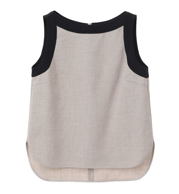 TIARA「バイカラーノースリーブブラウス（セットアップ可）」|シャツ・ブラウス|