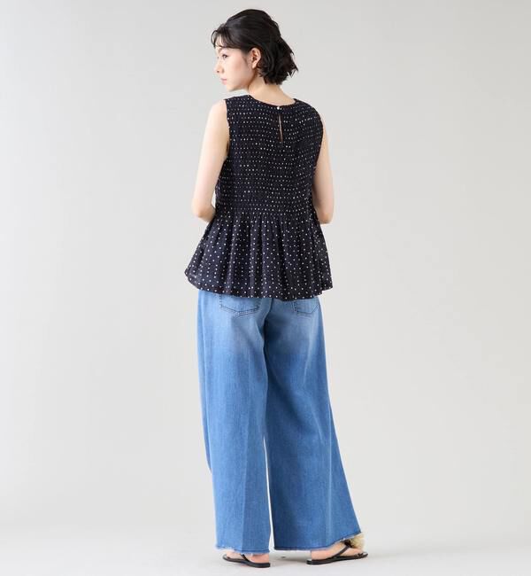 TIARA「《別注》【ne Quittez pas/ヌキテパ】ノースリーブドットブラウス」|シャツ・ブラウス|