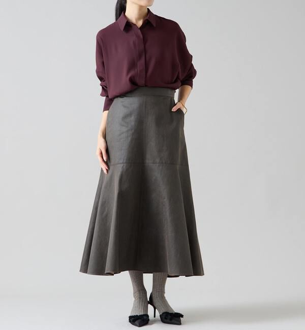 TIARA「バックサテンビッグシャツ（セットアップ可）」|シャツ・ブラウス|