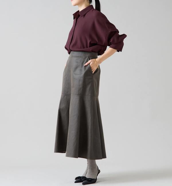 TIARA「バックサテンビッグシャツ（セットアップ可）」|シャツ・ブラウス|