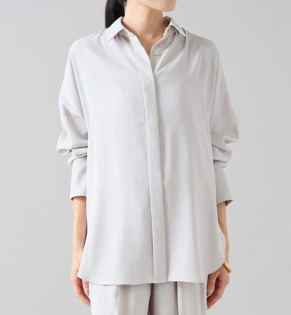 TIARA「バックサテンビッグシャツ（セットアップ可）」|シャツ・ブラウス|