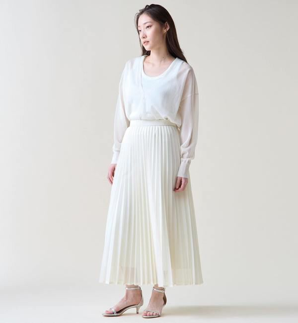 TIARA「Vネックシアーニット」|ニット・セーター|