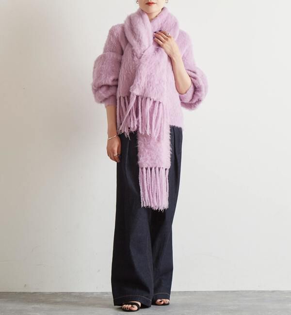 Liesse「モヘア混ボリュームストール」|ストール|