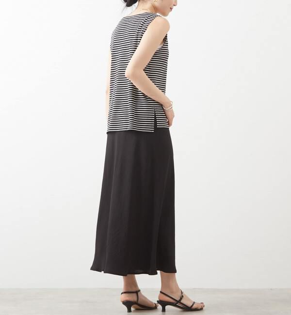 Liesse「ゴールド釦切り替えボーダータンクトップ」|Tシャツ・カットソー|