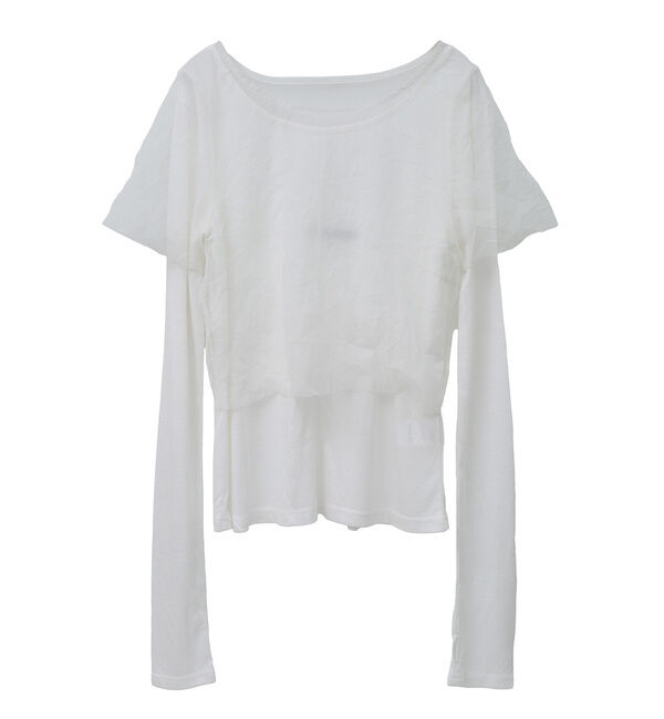 Soffitto「3WAYチュールレイヤードカットソー」|Tシャツ・カットソー|