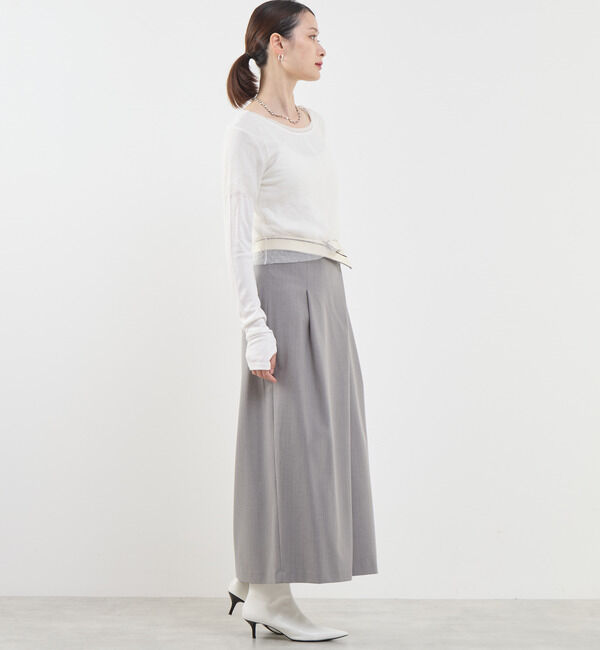 Soffitto「3WAYチュールレイヤードカットソー」|Tシャツ・カットソー|