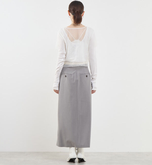 Soffitto「3WAYチュールレイヤードカットソー」|Tシャツ・カットソー|