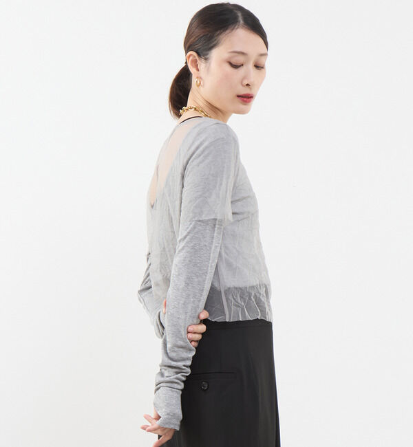 Soffitto「3WAYチュールレイヤードカットソー」|Tシャツ・カットソー|