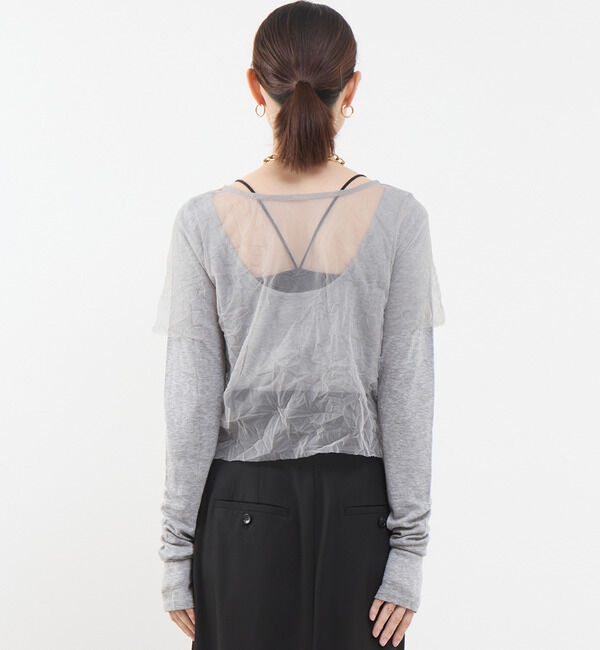 Soffitto「3WAYチュールレイヤードカットソー」|Tシャツ・カットソー|