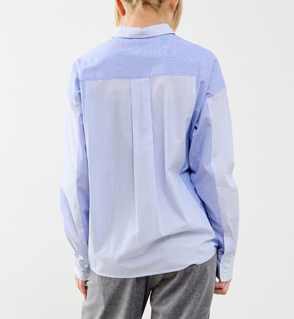 SOFFITTO「コットン先染めストライプMIXシャツ」|シャツ・ブラウス|