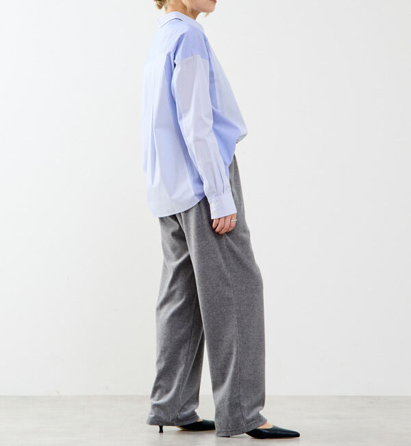 SOFFITTO「コットン先染めストライプMIXシャツ」|シャツ・ブラウス|