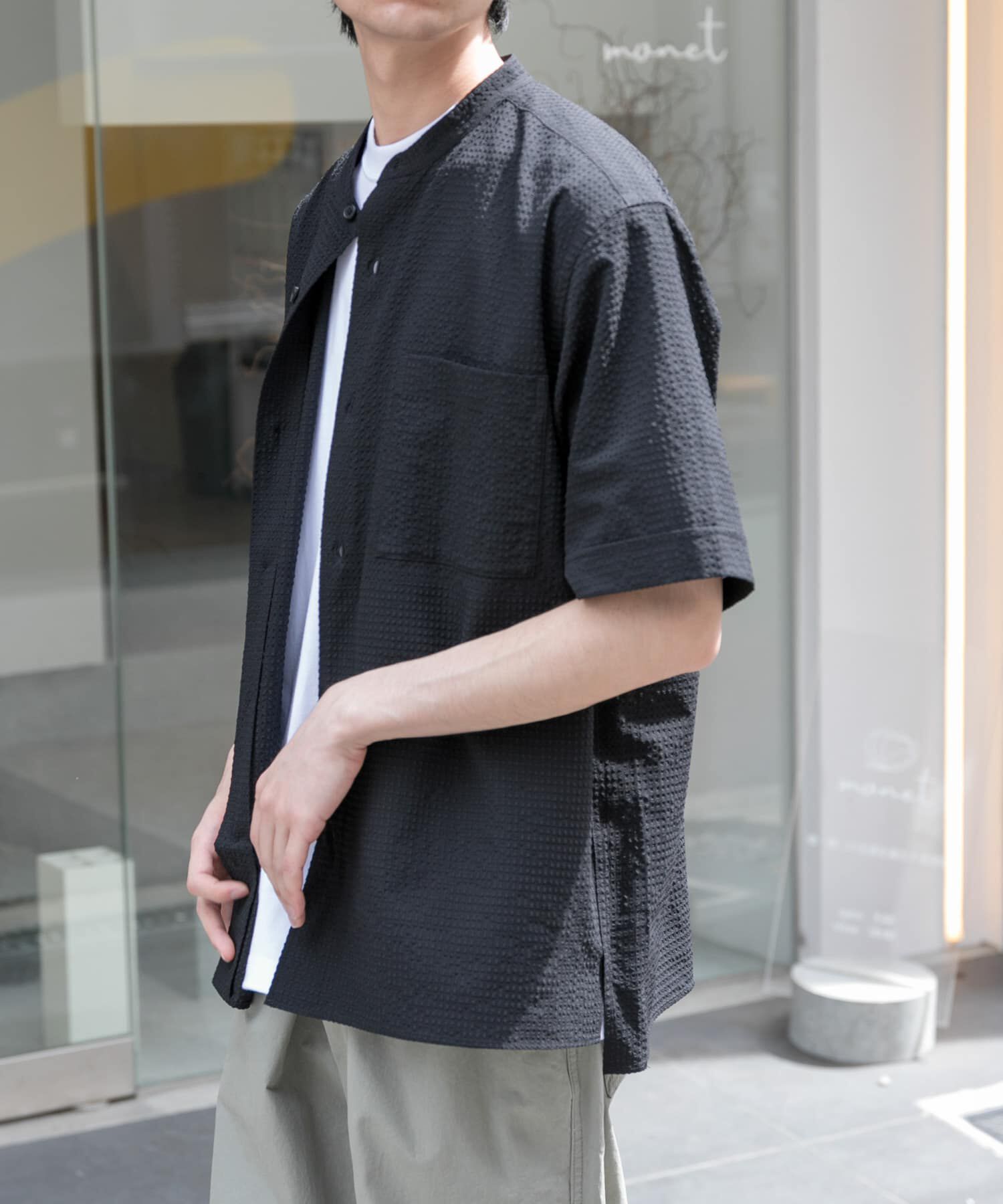 URBAN RESEARCH DOORS「FORK&SPOON　アニヴェンサッカーシャツ」|シャツ・ブラウス|