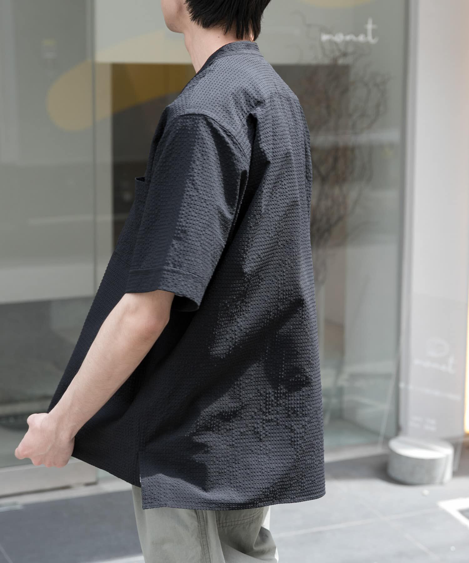 URBAN RESEARCH DOORS「FORK&SPOON　アニヴェンサッカーシャツ」|シャツ・ブラウス|