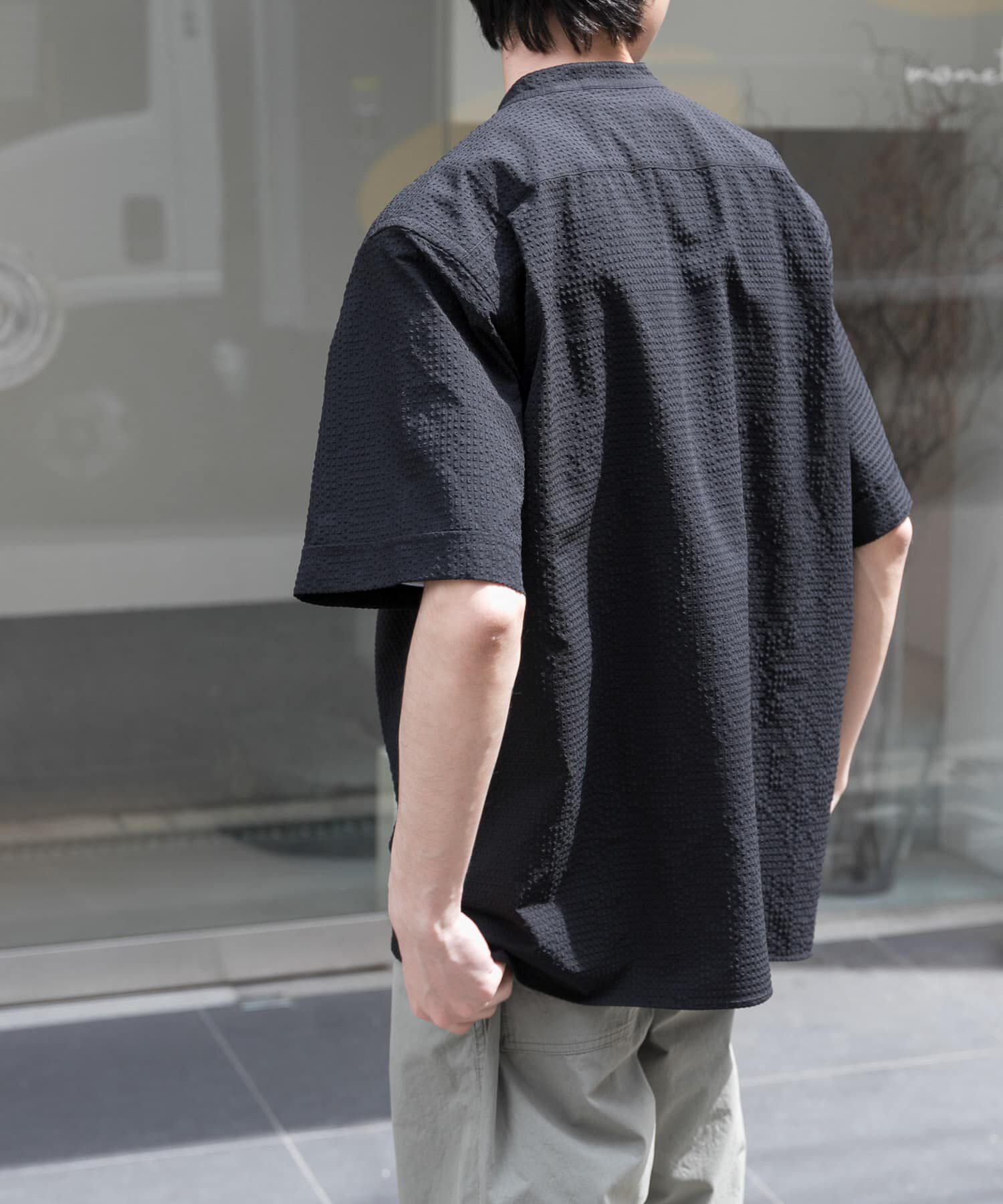 URBAN RESEARCH DOORS「FORK&SPOON　アニヴェンサッカーシャツ」|シャツ・ブラウス|