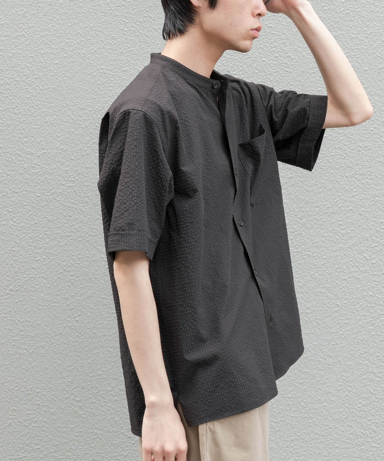 URBAN RESEARCH DOORS「FORK&SPOON　アニヴェンサッカーシャツ」|シャツ・ブラウス|