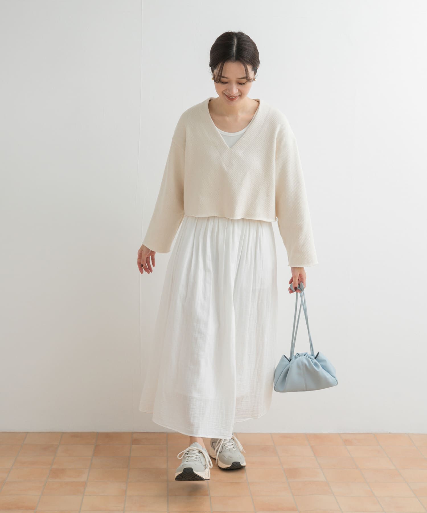 URBAN RESEARCH DOORS「ミドルインレイVネックプルオーバー」|Tシャツ・カットソー|