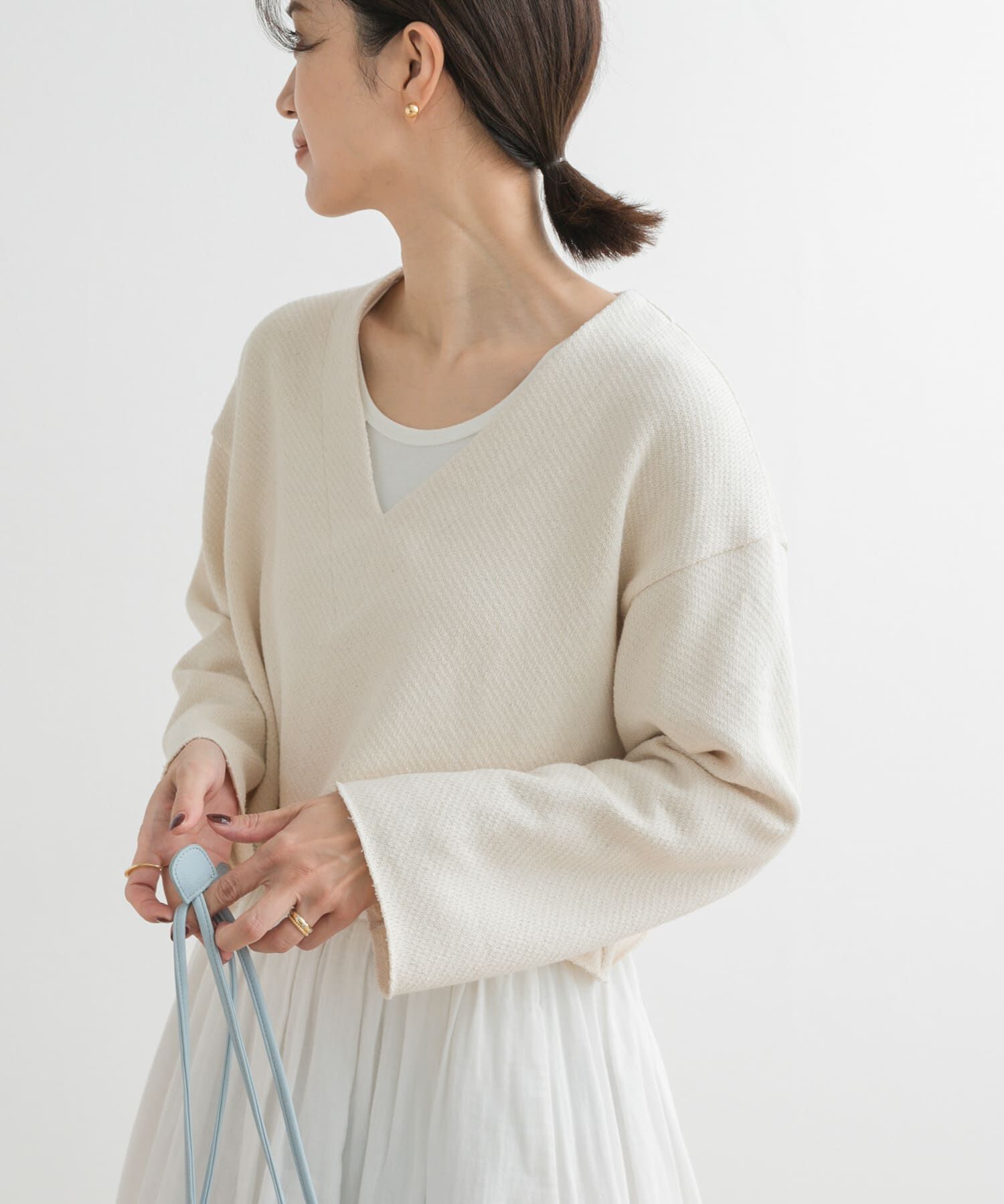 URBAN RESEARCH DOORS「ミドルインレイVネックプルオーバー」|Tシャツ・カットソー|