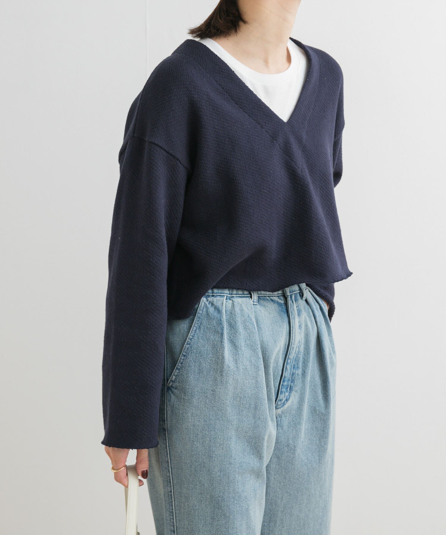 URBAN RESEARCH DOORS「ミドルインレイVネックプルオーバー」|Tシャツ・カットソー|