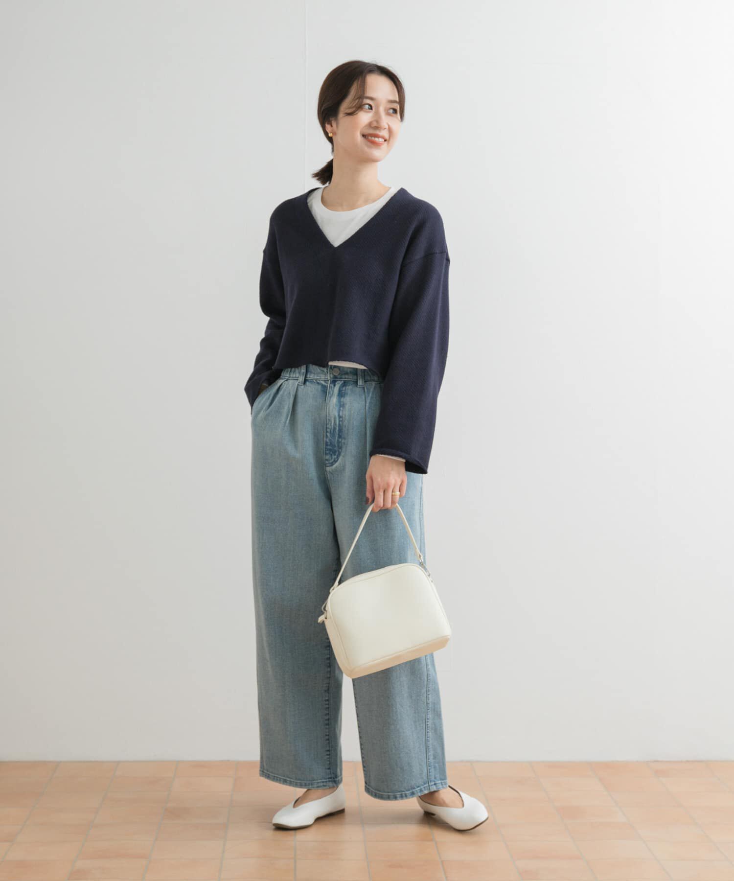 URBAN RESEARCH DOORS「ミドルインレイVネックプルオーバー」|Tシャツ・カットソー|