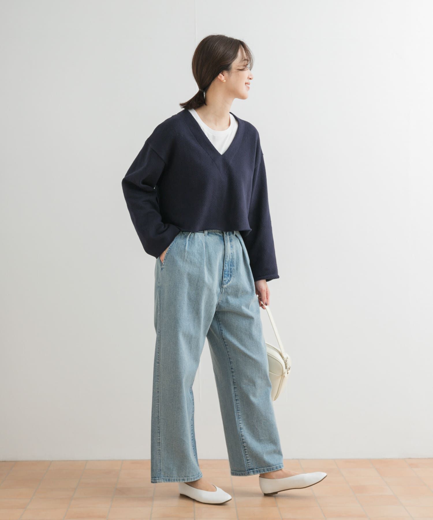 URBAN RESEARCH DOORS「ミドルインレイVネックプルオーバー」|Tシャツ・カットソー|