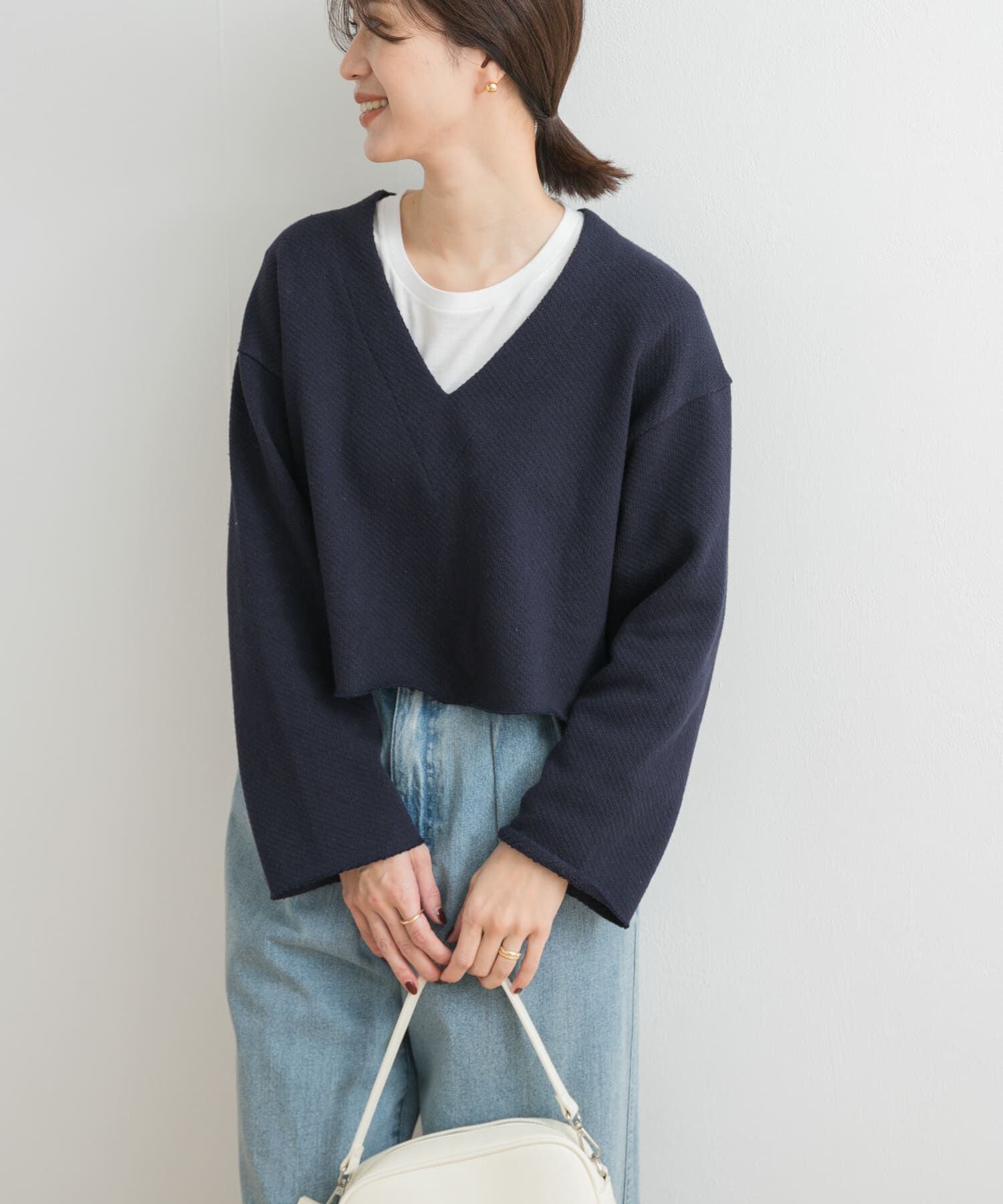 URBAN RESEARCH DOORS「ミドルインレイVネックプルオーバー」|Tシャツ・カットソー|