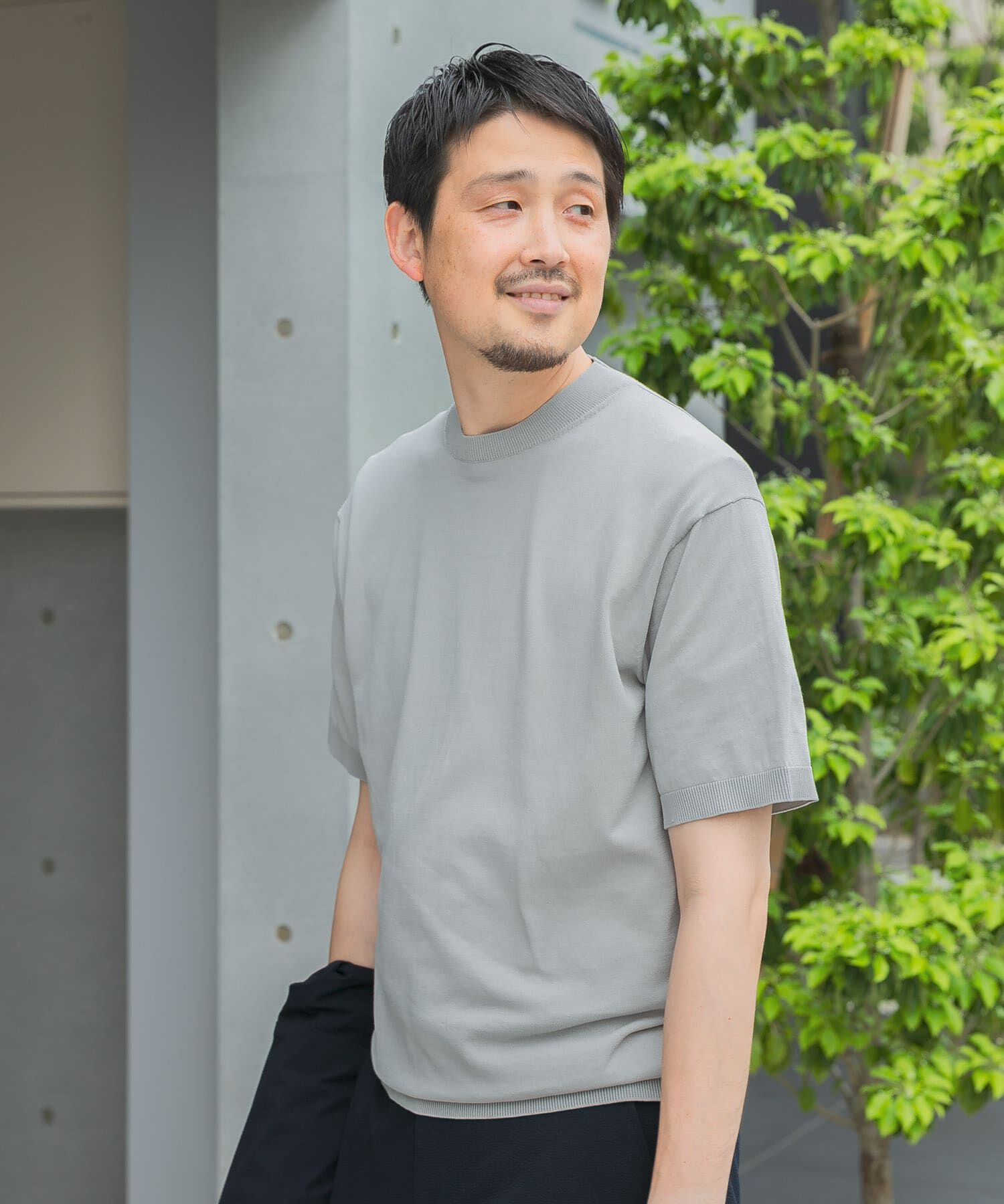 URBAN RESEARCH DOORS「LIFE STYLE TAILOR　ハイゲージクルーネック半袖ニット」|シャツ・ブラウス|